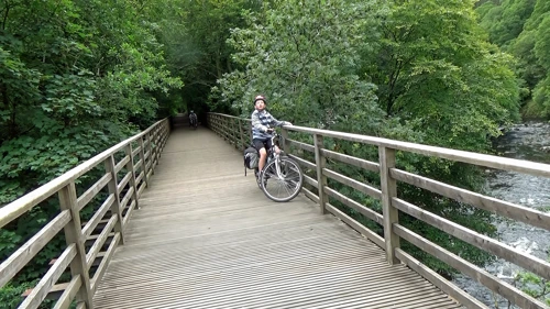 Heading out of Keswick on the cycle route.