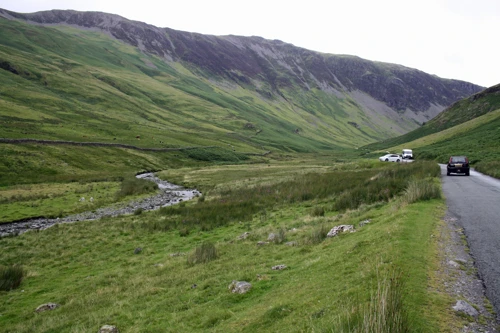 Start of the climb to Honister Pass.