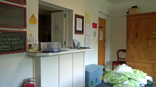 Thorney How reception, with more home-made chocolate brownies at bargain prices.