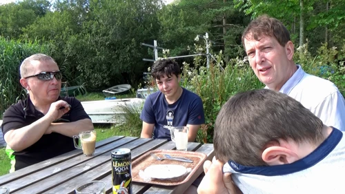 Morning sunshine refreshments at Faeryland, beside Grasmere.
