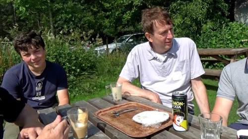 Morning sunshine refreshments at Faeryland, beside Grasmere.