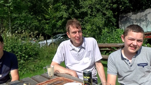 Morning sunshine refreshments at Faeryland, beside Grasmere.