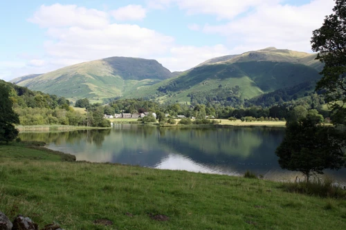 Grasmere from the start of the new shoreside cycle path at Dale End.
