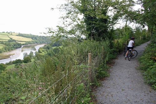 Approaching Ashprington along the cycle path