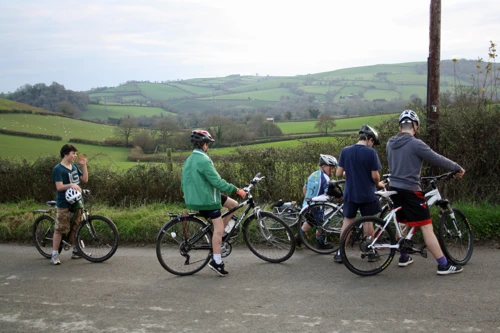 The group near Riverford Farm.