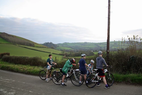 The group near Riverford Farm.