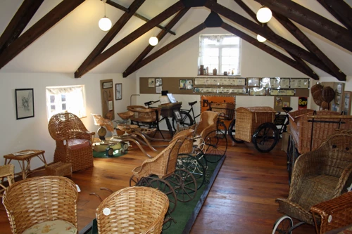 Some of the many wicker pieces at the Willows & Wetlands Centre.