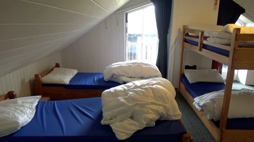 Our attic room at Street Youth Hostel.
