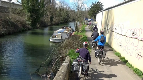 Following the cycle path at Locksbrook towards the Bristol & Bath Railway Path
