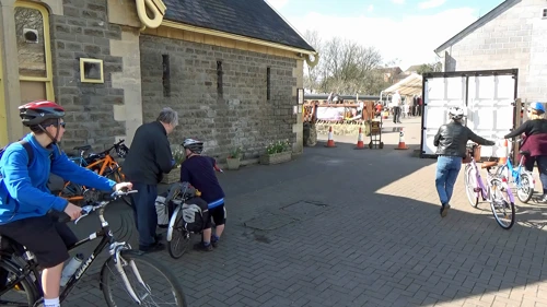 Preparing to leave Bitton Station after our refreshment stop