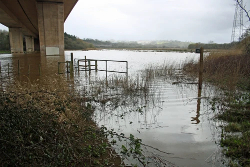 This footpath under the M5 appears to be closed today.