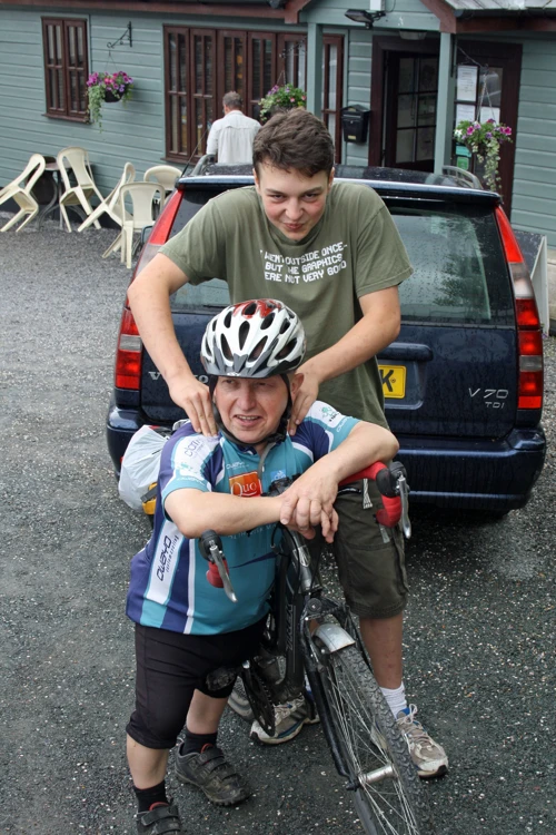 Lawrence and John at Holne mid-ride