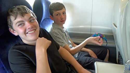 Dillan and George on the 12:30 Virgin from London Euston to Lancaster.