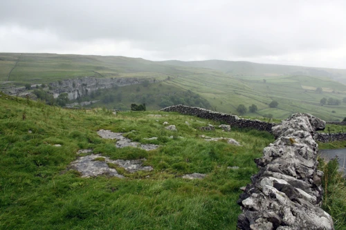 Malham Cove seen from Ewe Moor.