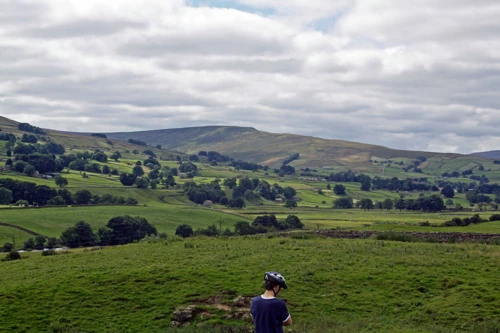 View towards Hawes in Wensleydale from our lunch stop