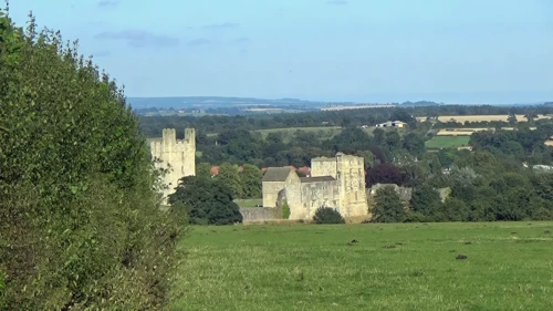 Helmsley Castle from the Cleveland Way, 16.9 miles in