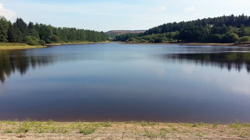 Cod Beck Reservoir near Osmotherley, 0.8 miles into the ride