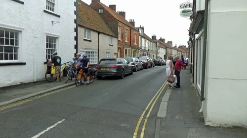 Bridget’s Café, West End, Kirkbymoorside—our café stop, 6.4 miles in.