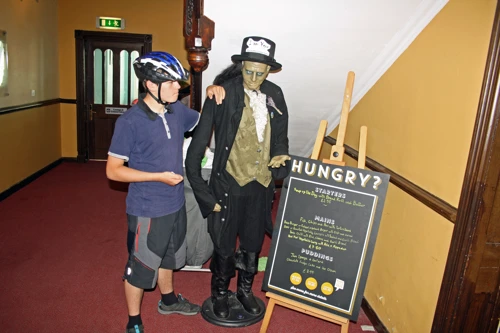 Dillan inside Whitby Youth Hostel