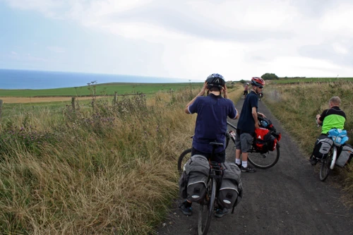 Cinder Track old railway path approaching Robin Hood’s Bay