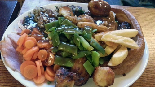 Will’s King Carvery at the restaurant near Scarborough Youth Hostel