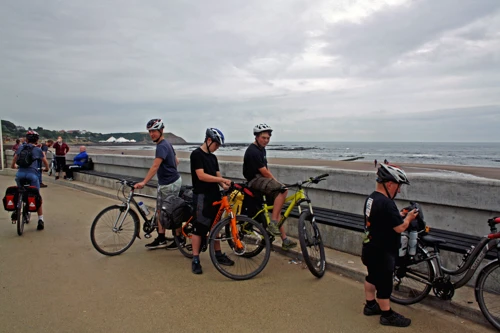 The group on North Bay Promenade, Scarborough