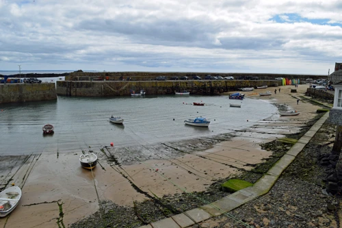 Mousehole harbour, looking west.