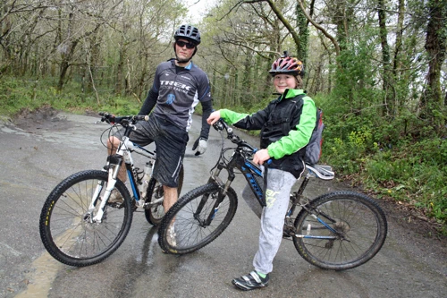 Ash and Alistair after riding the Hembury slalom