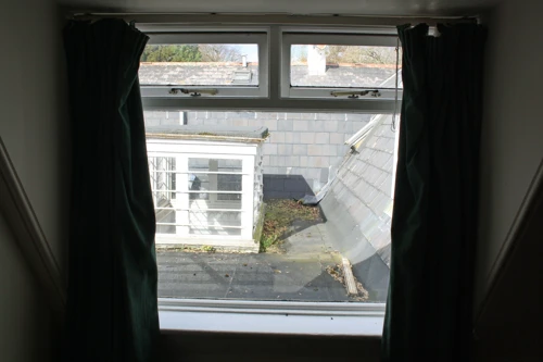 View to the central area from our attic dormitory