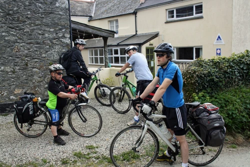 Ready to leave Boswinger Youth Hostel