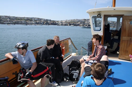 On board the St Mawes Ferry to Falmouth