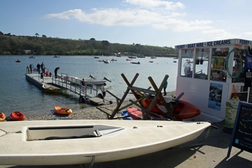 Waiting for the Helford Passage passenger ferry