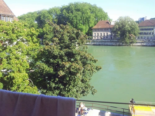 View from our room window at Solothurn Youth Hostel to the River Aare