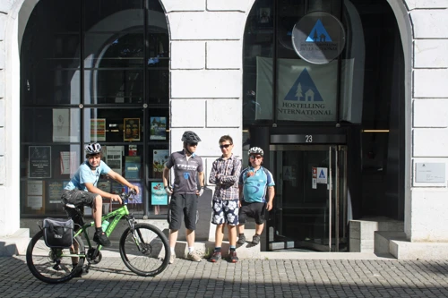 The group outside Solothurn Youth Hostel