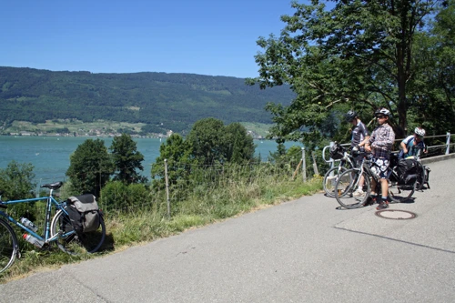 Great views across Lake Bieler from Route 5 at Seestrasse, Lattrigen