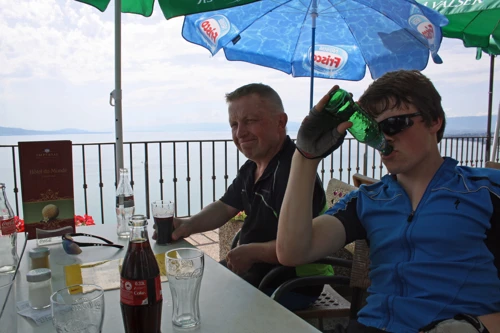 John and Ash at the Hotel du Monde, Grandvaux