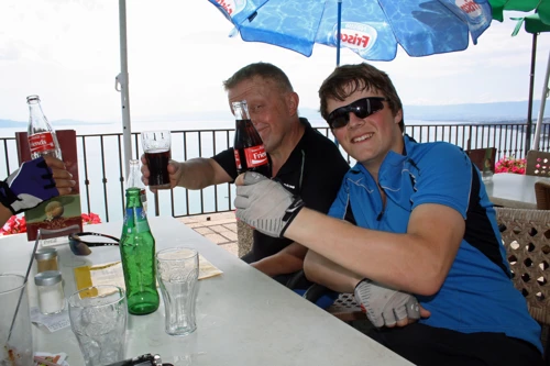John and Ash at the Hotel du Monde, Grandvaux