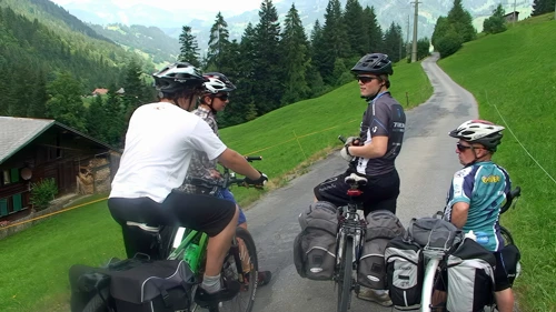 Great scenery on the approach to Zweisimmen, 16.4 miles into the ride