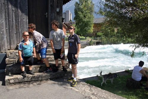 The group by the HEP facility at Interlaken