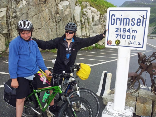 Lawrence and Ash on the Eastern side of Grimsel Pass