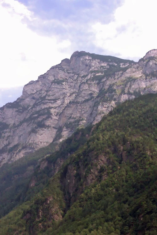 Mountain scenery on the approach to Erstfeld